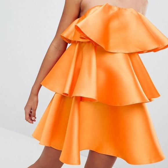 🎉HP🎉ASOS Design Structured Ruffle Mini Dress - Picture 2 of 5